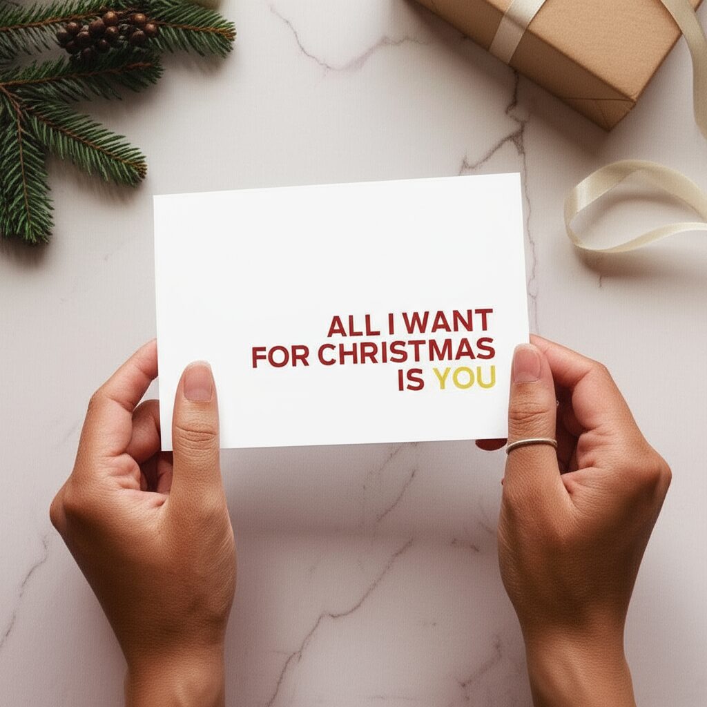 Ansichtkaart "Alles wat ik wil voor kerst ..." - Afbeelding 2