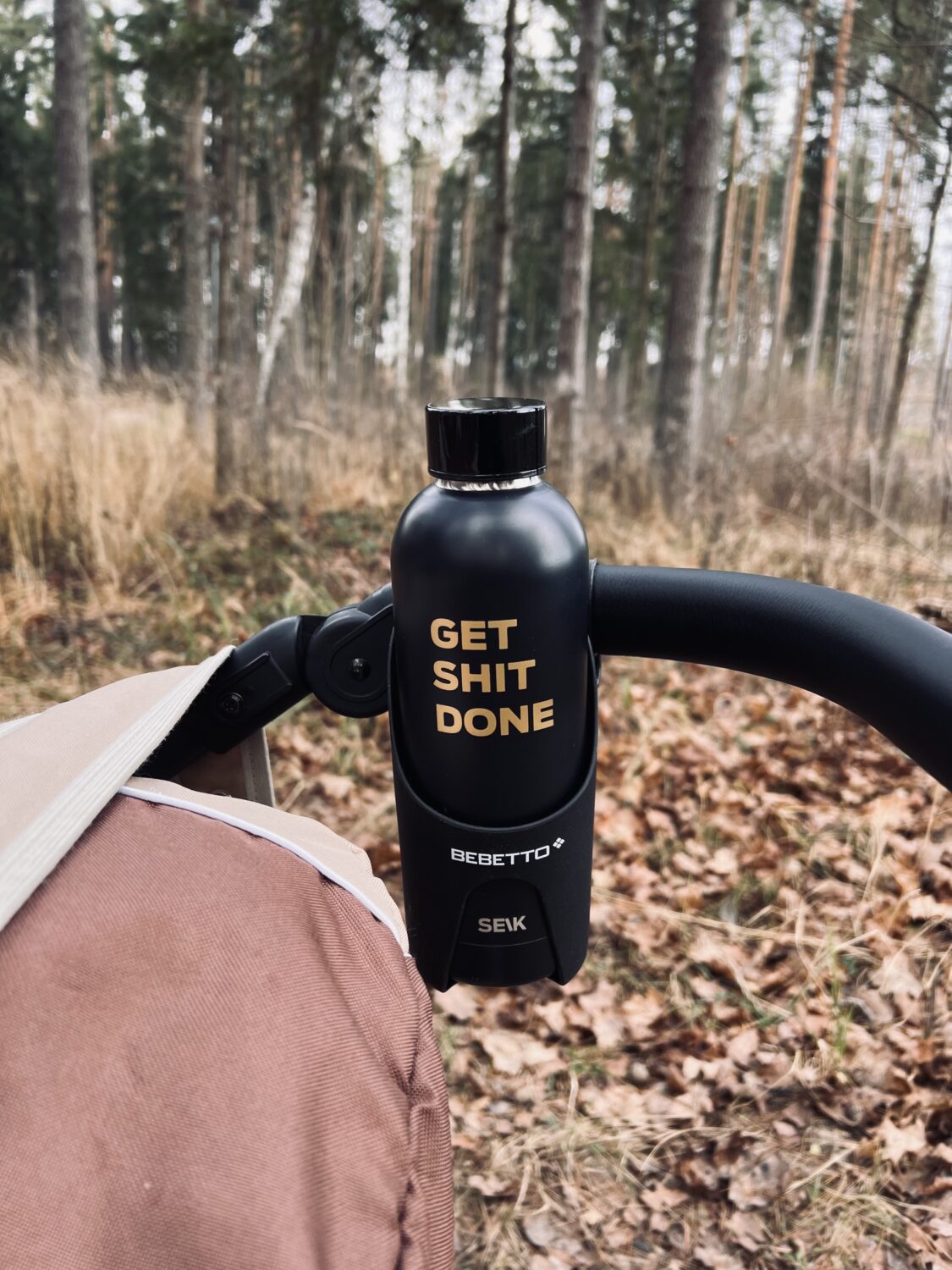 SEIK Water Bottle / Thermos Get shit done - black color 500 ml - Afbeelding 8