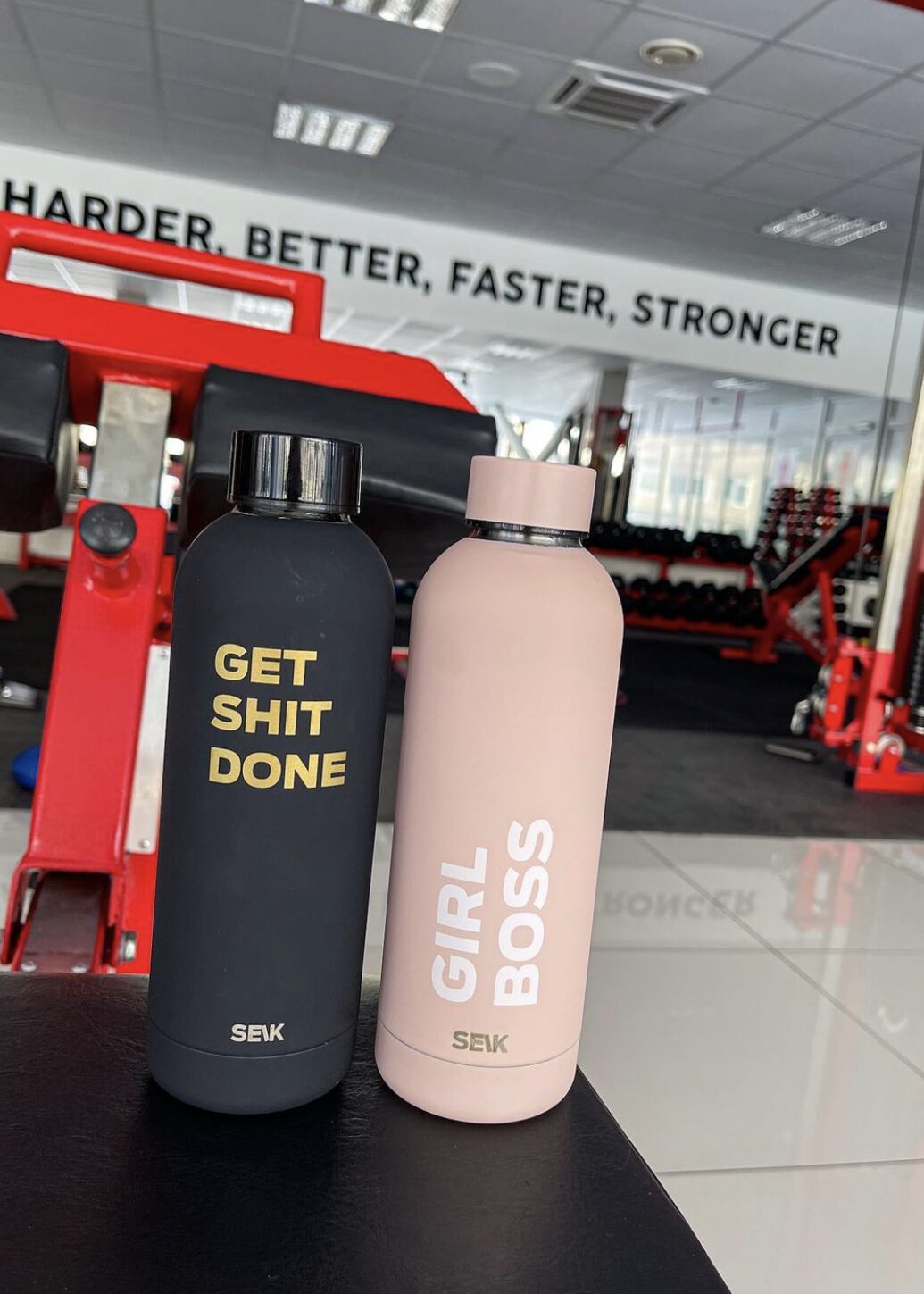 SEIK Water Bottle / Thermos Get shit done - black color 500 ml - Afbeelding 9