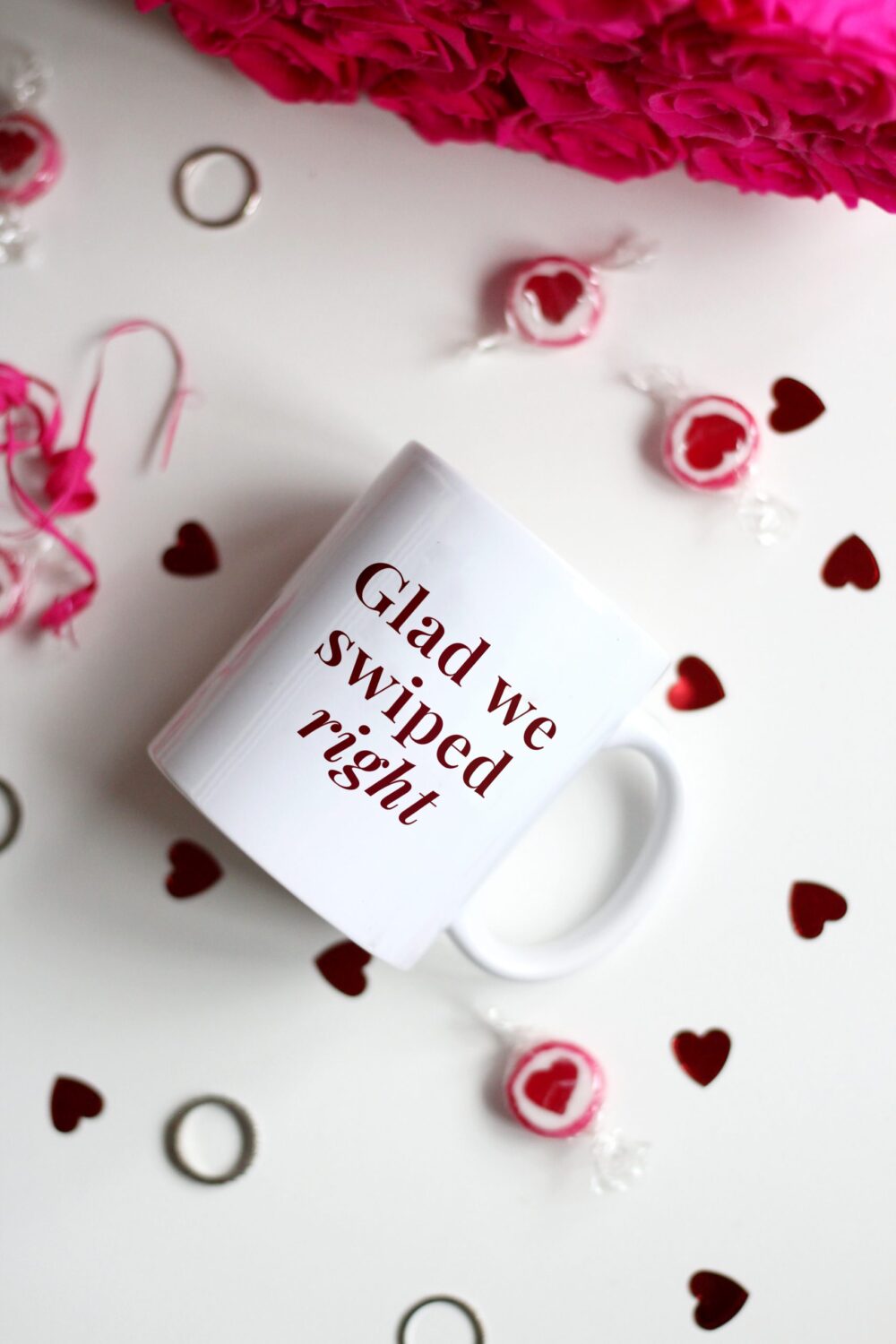 Design mok - Glad we swiped right - Afbeelding 2