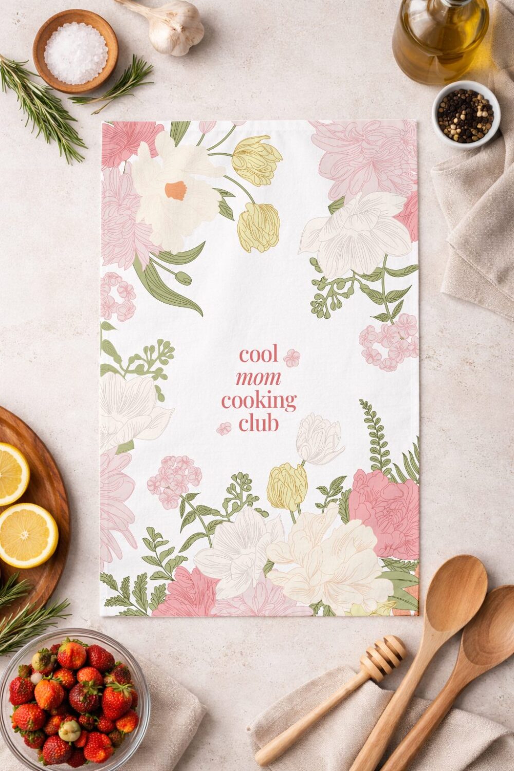 Keukenhanddoek cool mom cooking club - Afbeelding 2