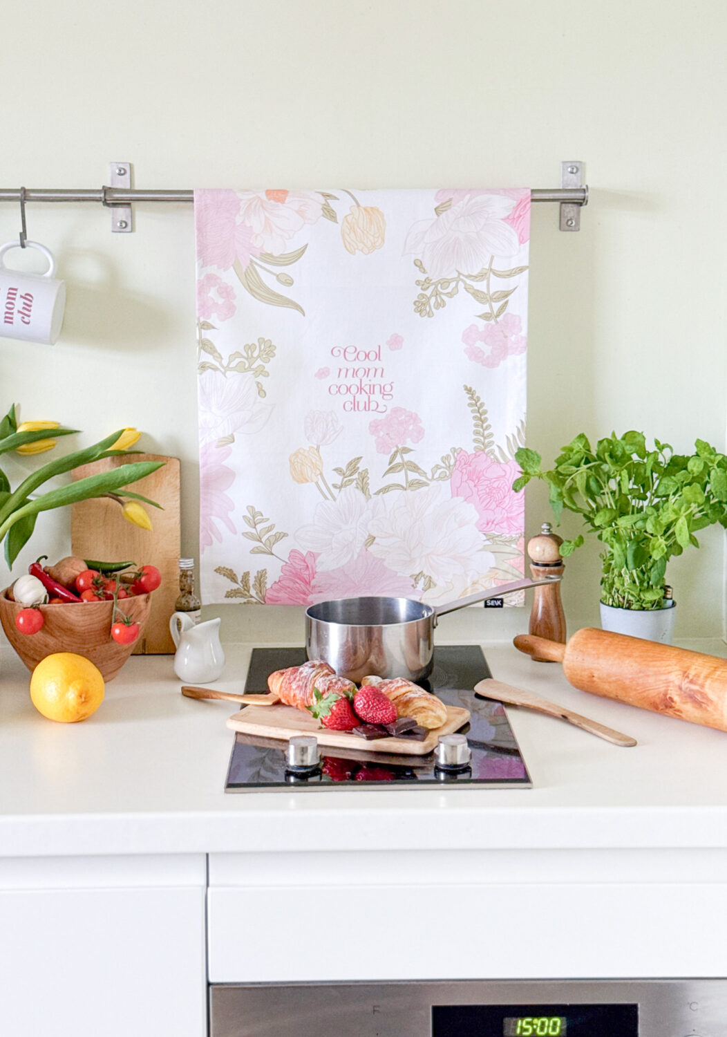 Keukenhanddoek cool mom cooking club - Afbeelding 5
